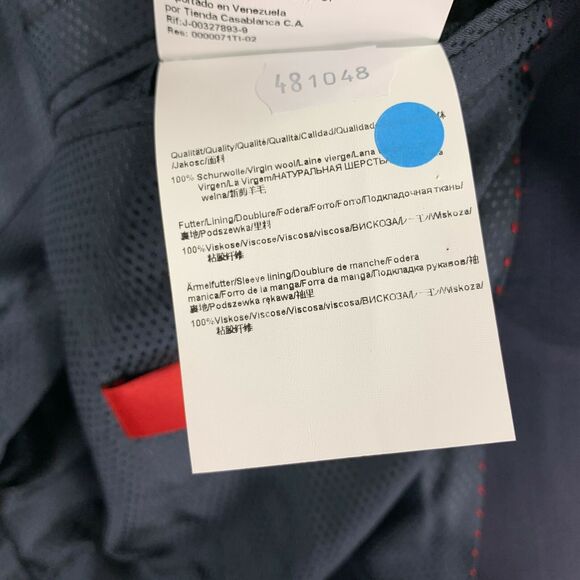 Hugo Boss Mens Modern Fit Wool Marlane Biella Blazer Blue 38R - Picture 8 of 8